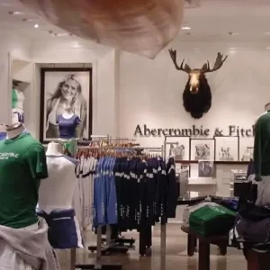 Commercial interior painting completed inside an Abercrombie & Fitch retail store. Professional retail painting services by Southern Painting Inc.