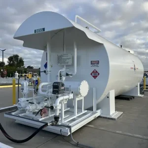 Commercial specialty painting services completed on fuel tanks for SNAFUEL, Inc. in Costa Mesa. Project by Southern Painting Inc.