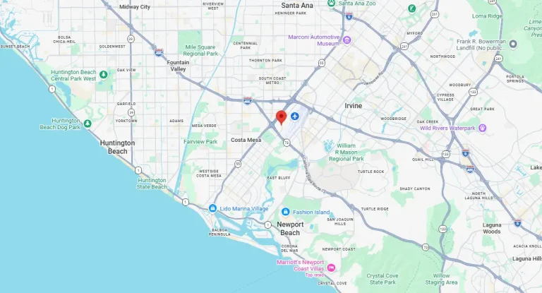 Southern Painting Inc. Costa Mesa Office Map